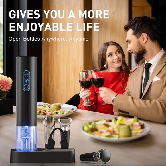 Electric Wine Opener Set with Accessories - Picture 5 of 8